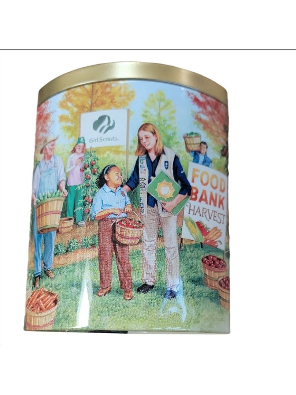 2006 Girl Scouts Food Bank Harvest Tin 3rd In Series